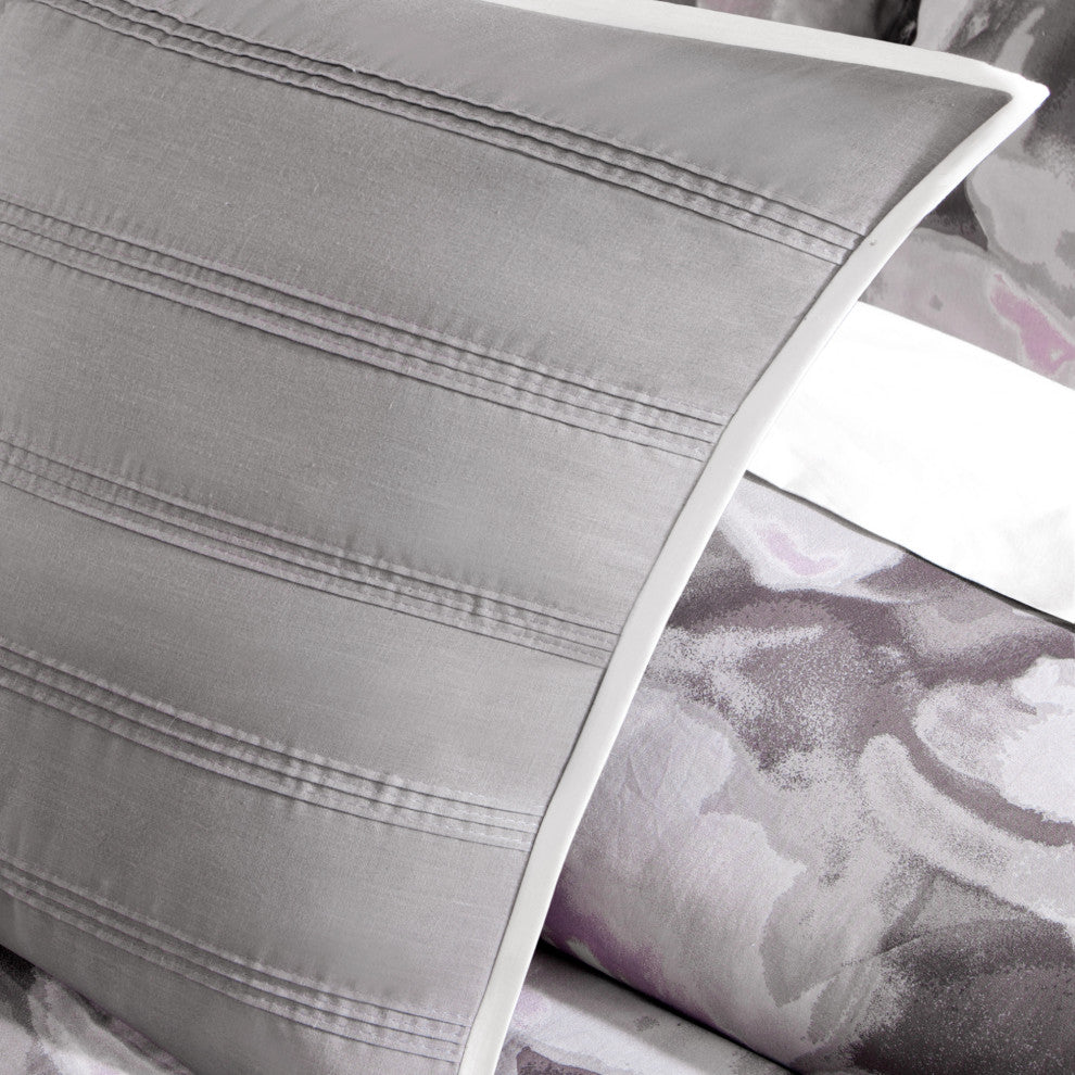 Madison Park Sateen Printed 6-Piece Duvet Set, King