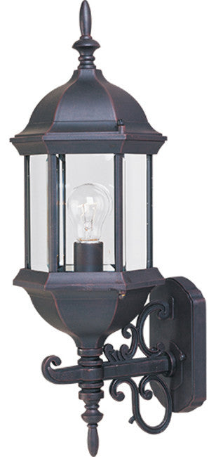 Maxim 1072 Builder Cast 22" 1 Light Wall Sconce - Empire Bronze / Clear Glass