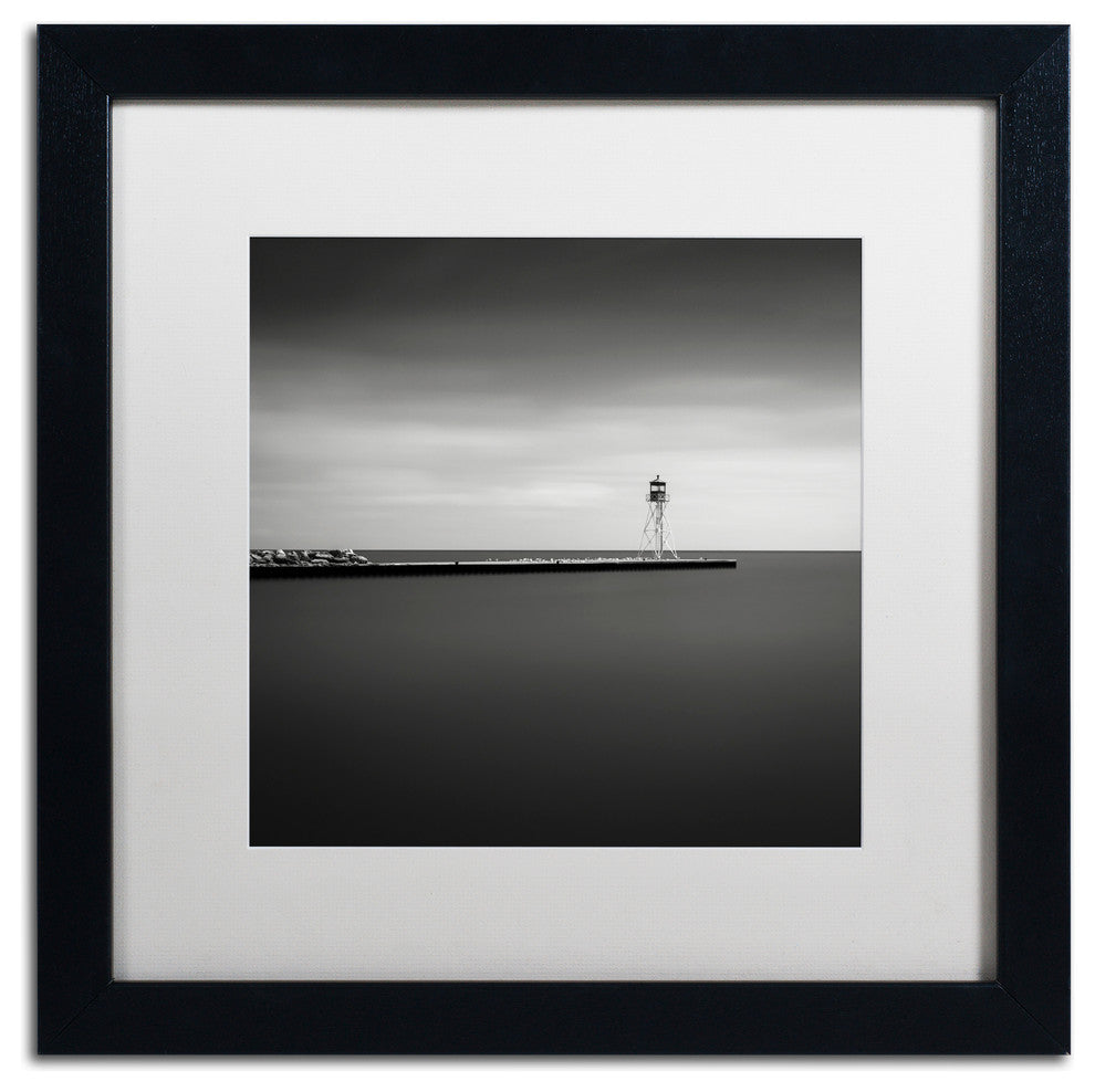 'Erieau 1' Matted Framed Canvas Art by Dave MacVicar
