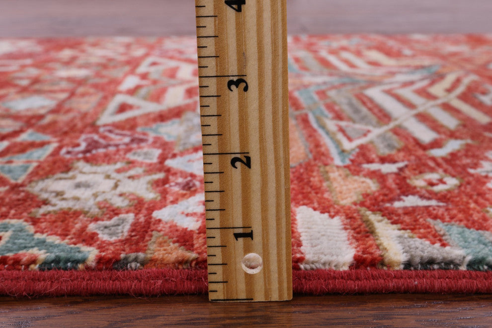 Tribal Persian Gabbeh Hand-Knotted Runner Rug 2' 7" X 9' 9" Q9589