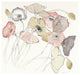 "Black Line Poppies II Watercolor Neutral" Paper Print by Shirley Novak, 42"x42"