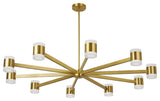 Wilson Modern 20 Light Aged Brass White Metal Chandelier