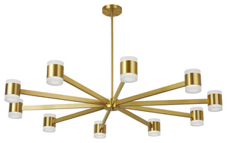Wilson Modern 20 Light Aged Brass White Metal Chandelier