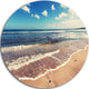 Tropical Beach Island In Gili, Seashore Disc Metal Artwork, 23"