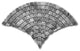 Bardiglio Gray Marble Fish Scale Scallop Fan Pattern Mosaic Tile Honed, 1 sheet