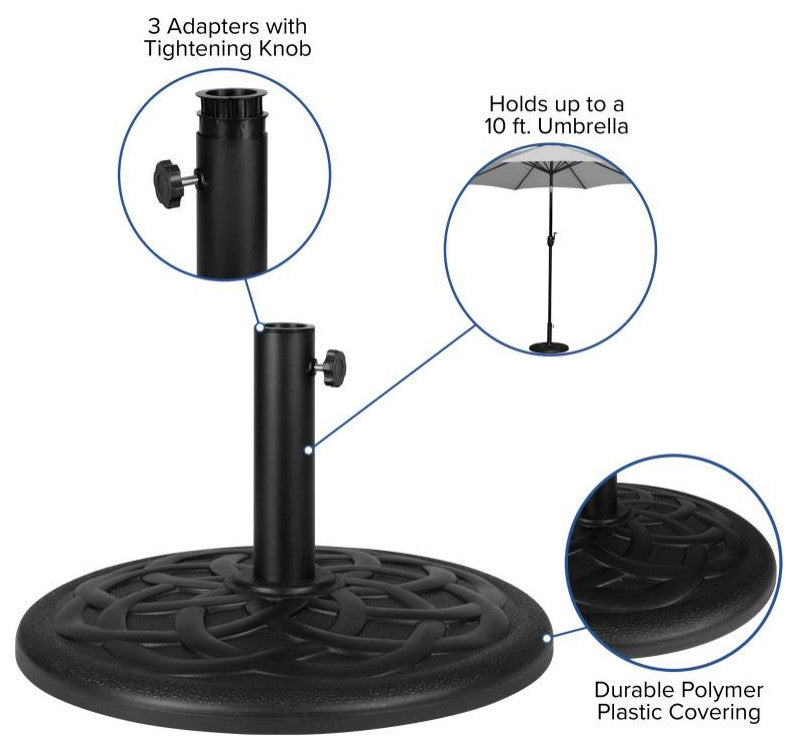 3 Pc Patio Table Set -30" x 48" Square Teak Patio Table w/Umbrella & Base, Teal
