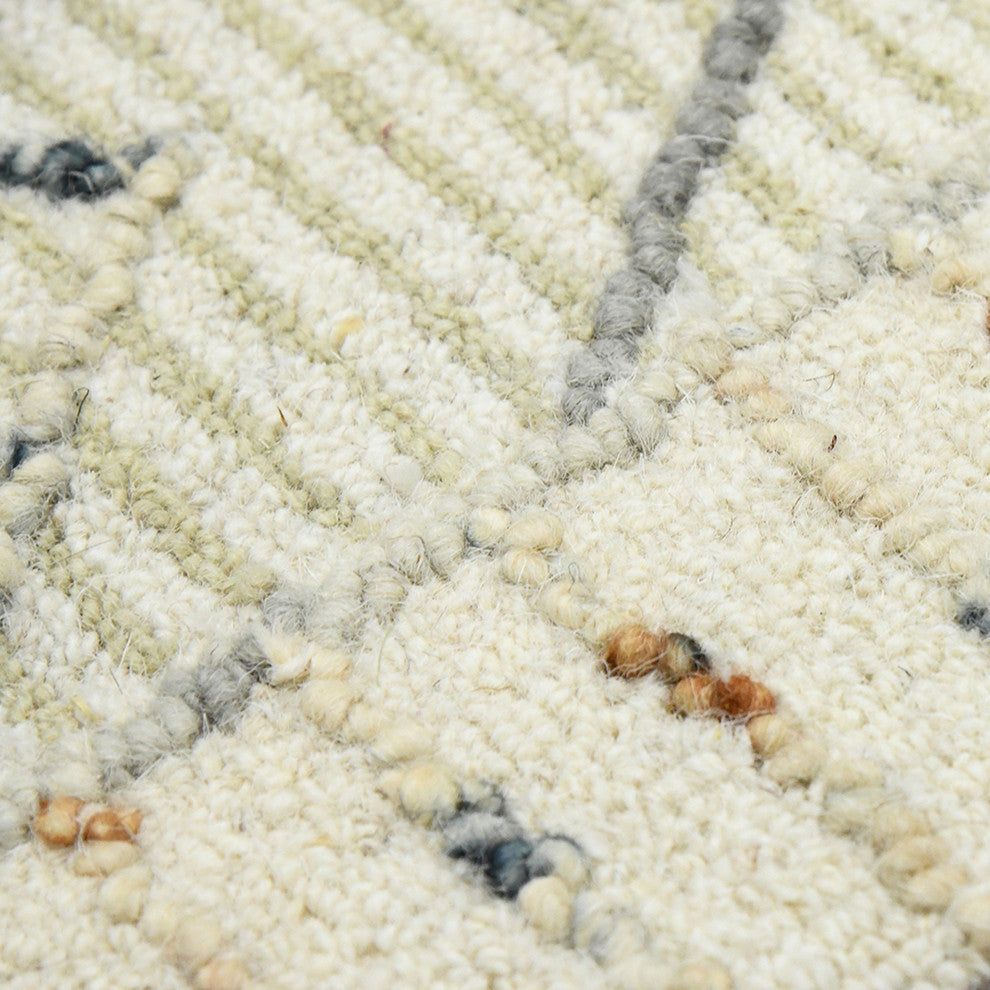 Berlin Drayton Area Rug, Ivory, 9' x 13', Geometric