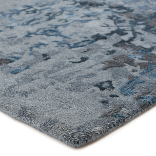 Ballare Handmade Abstract Blue/ Gray Area Rug 5'X8'