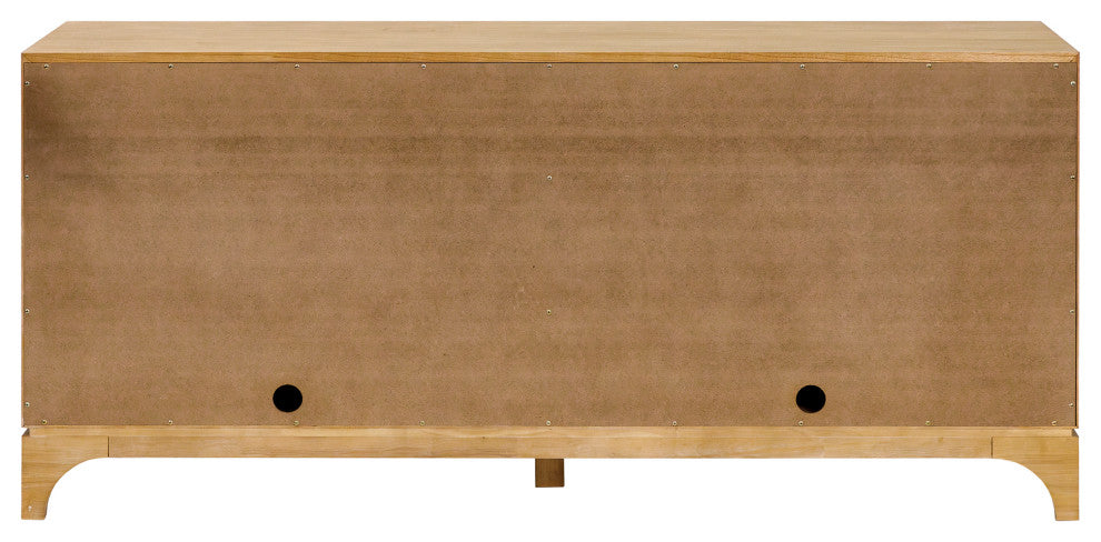 Coastal Style 70" TV Console Entertainment Stand Wood, Brown