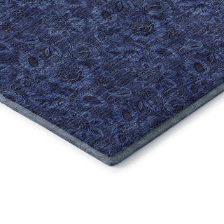 Premium Machine Washable Mayfield AMF661 Navy 2'3" x 7'6" Runner Rug