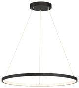 Access Lighting 52068LEDD/ACR Anello 24"W LED Ring Chandelier - Matte Black
