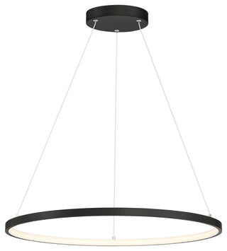 Access Lighting 52068LEDD/ACR Anello 24"W LED Ring Chandelier - Matte Black