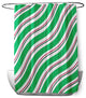 70"Wx73"L Candy Stripes Shower Curtain, Bright Green