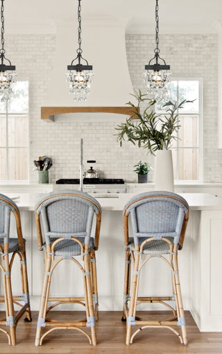 Crystorama Lighting Group 131 Calypso 7"W Crystal Mini Pendant - Matte Black