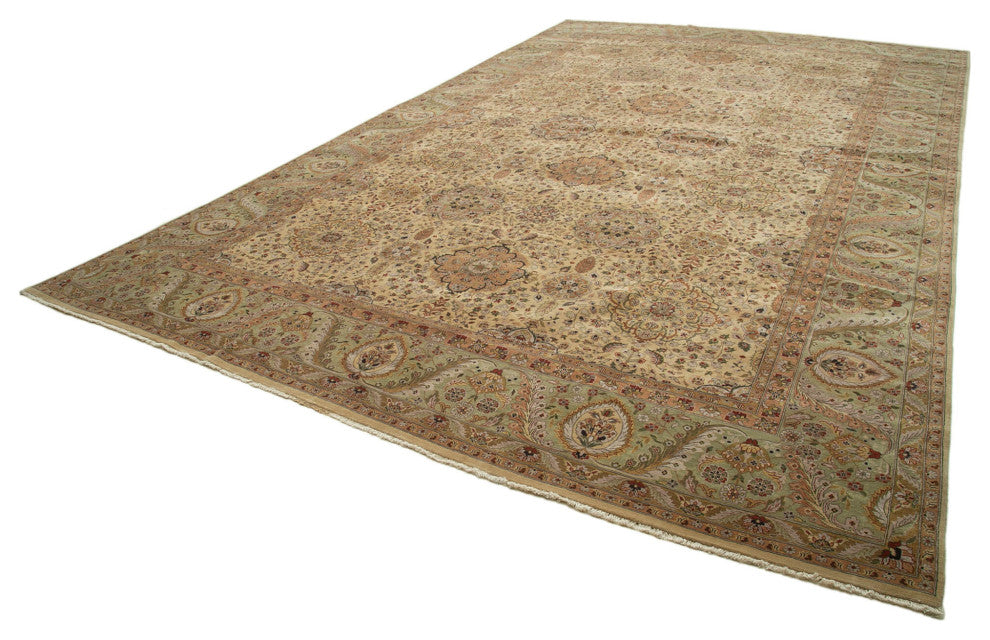 Rug N Carpet - Handwoven Oriental 12' 2" x 18' 8" Large Oushak Area Rug
