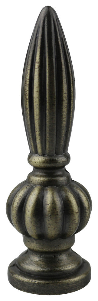 Agnes Lamp Finial, 3 1/16" Tall, Antique Brass