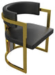 Matera Dining Chair, Black Top and Gold Base, 12 Pieces