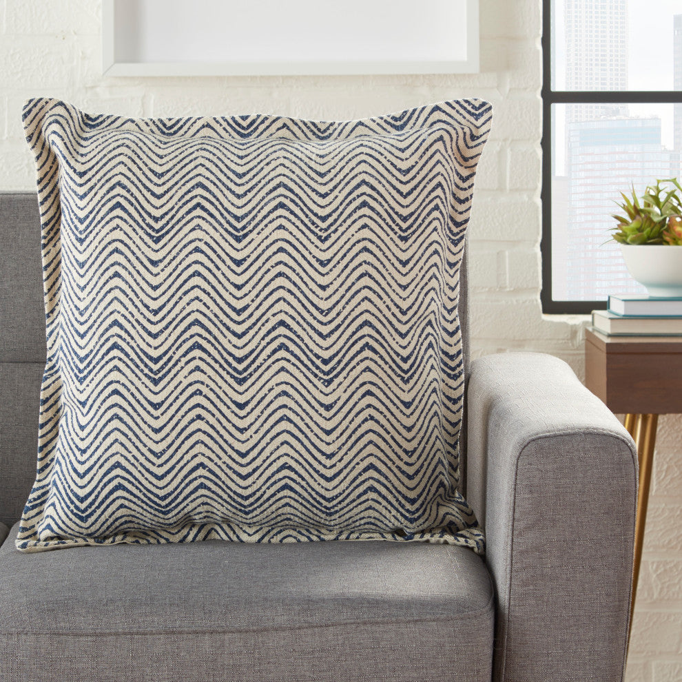 Nourison DL564 Throw Pillow, Indigo, 20" x 20"