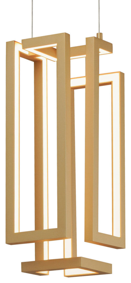 ET2 E21261 Penrose 7"W LED Abstract Mini Pendant - Gold