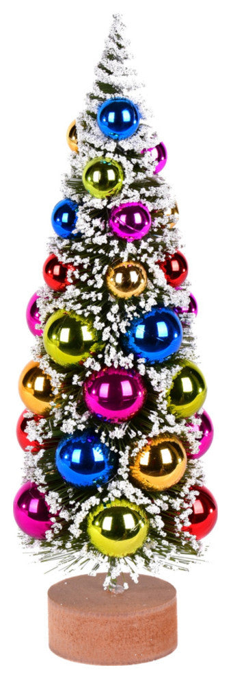 12" Frosted Green Tree Multi Balls