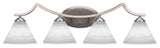 Zilo 4 Light Bath Bar Shown, Graphite Finish With 7" White Matrix Glass