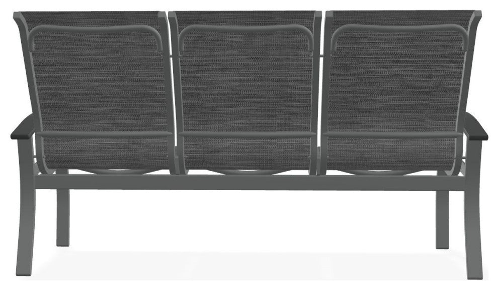 Belle Isle Sling 3-Seat Outdoor Sofa, Collect Charcoal/Graphite