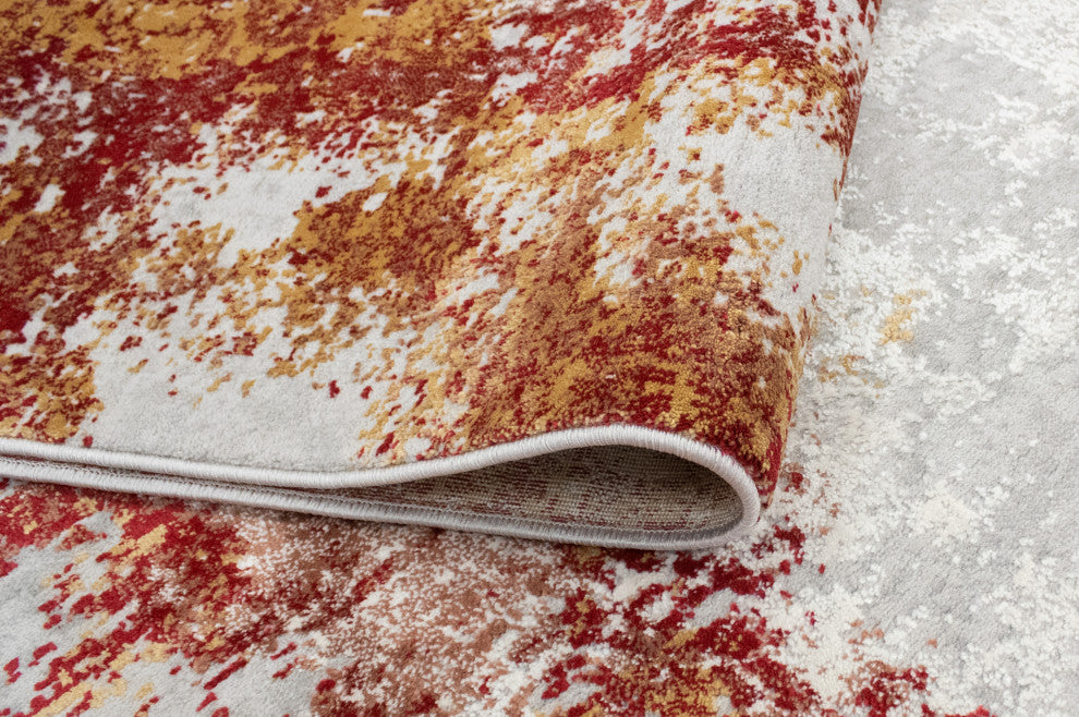 Noori Rug High-Low Dalia Grey/Red Rug