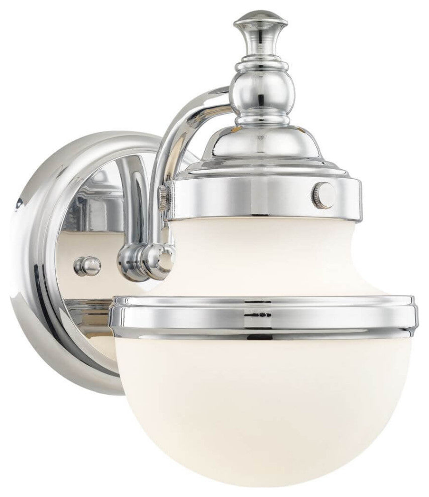 Livex Oldwick 1 Light 6" Bath Lighting, Polished Chrome