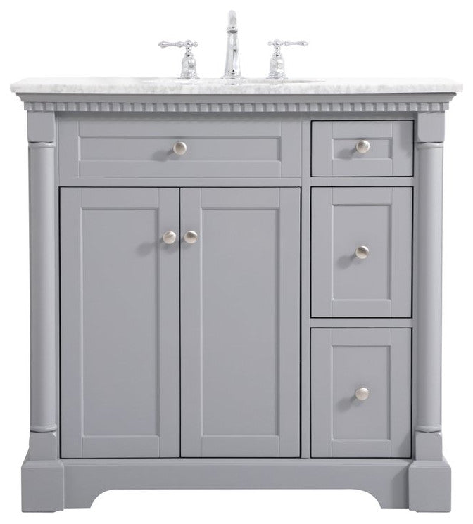 Home Living 36" Single Bathroom Vanity, Gray