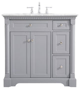 Home Living 36" Single Bathroom Vanity, Gray