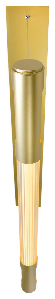 Neva 36 in LED Integrated Satin Gold Chandelier