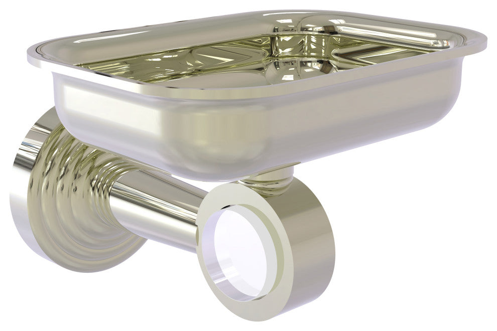 Pacific Beach Wall-Mount Soap Dish Holder, Polished Nickel