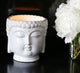 Metallic Buddha 3-Wick Scented Candle, White