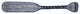 Wrapped Handle Canoe Paddle Cabinet Pull, Pewter