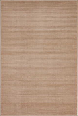 Unique Loom Light Brown Solid Williamsburg 4' 0 x 6' 0 Area Rug