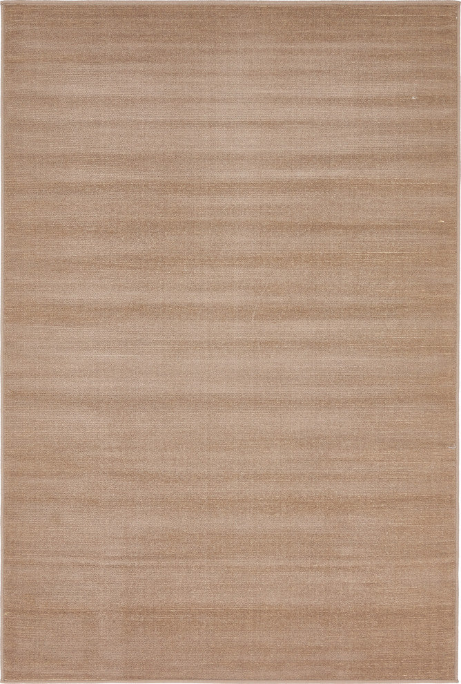 Unique Loom Light Brown Solid Williamsburg 4' 0 x 6' 0 Area Rug
