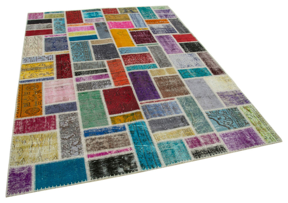 Rug N Carpet - Handmade Oriental 5' 9" x 7' 10" Decorative Patchwork Area Rug