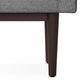 Scott Solid Hardwood Small Ottoman Bench, Pewter Grey