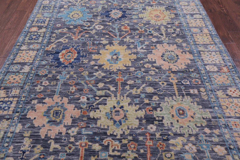 Handmade Turkish Oushak Wool Rug 6' 6" X 9' 2" - Q13354