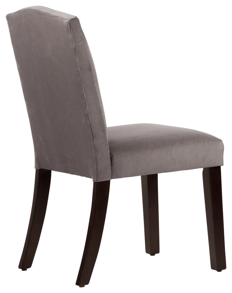 Powell Nail Button Camel Back Dining Chair, Regal, Gray