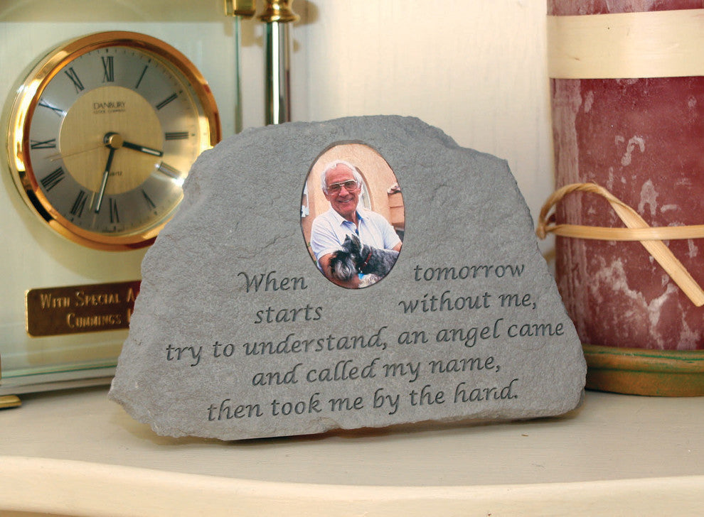 "When Tomorrow" Garden Stone With Photo insert