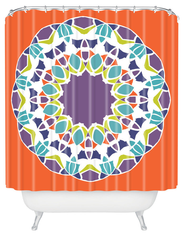 Karen Harris Mod Medallion Mulberry Shower Curtain