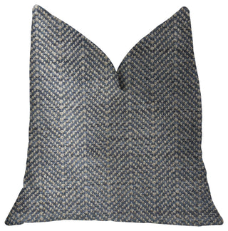 Amalfi Blue and Ivory Luxury Throw Pillow, 20"x36" King