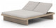 Leroy Outdoor Dbl Chaise Lounge-Brn/Stn