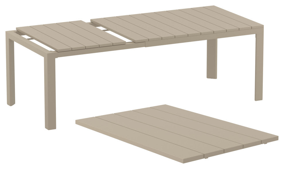 Atlantic Dining Table 55, 83" Extendable Taupe