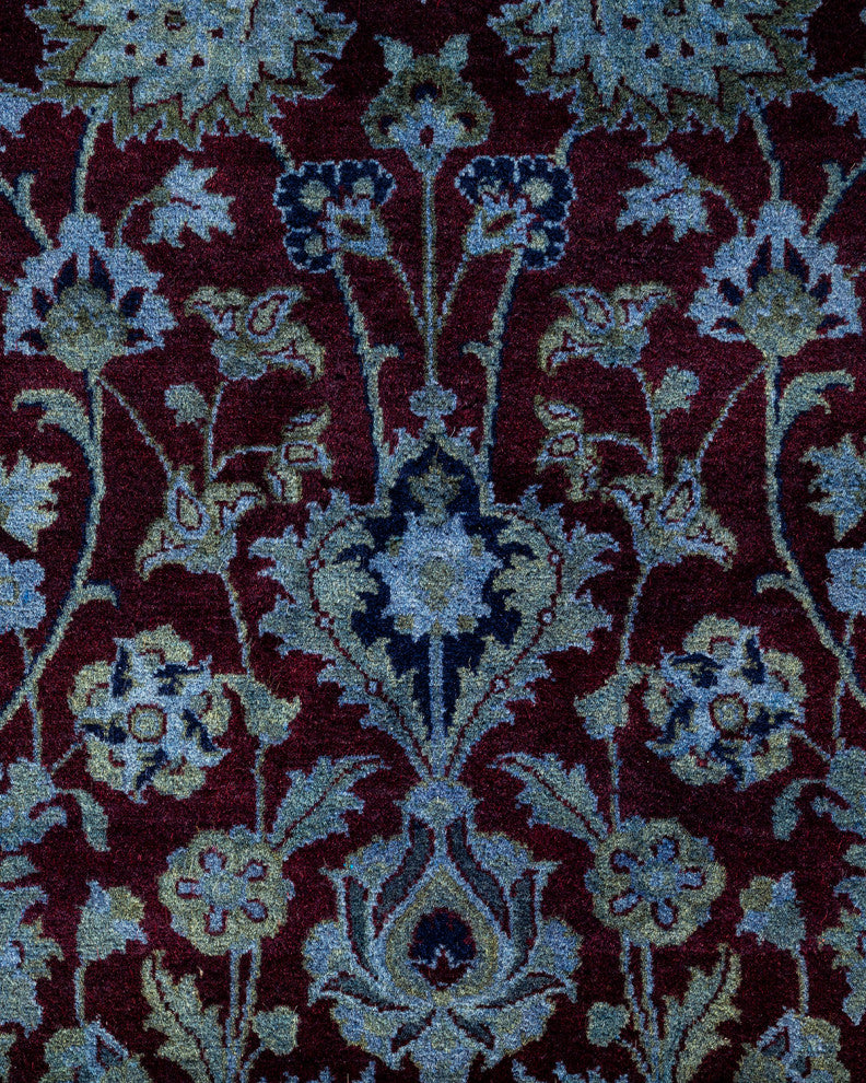 Fine Vibrance, One-of-a-Kind Hand-Knotted Area Rug Blue, 6' 3" x 9' 0"