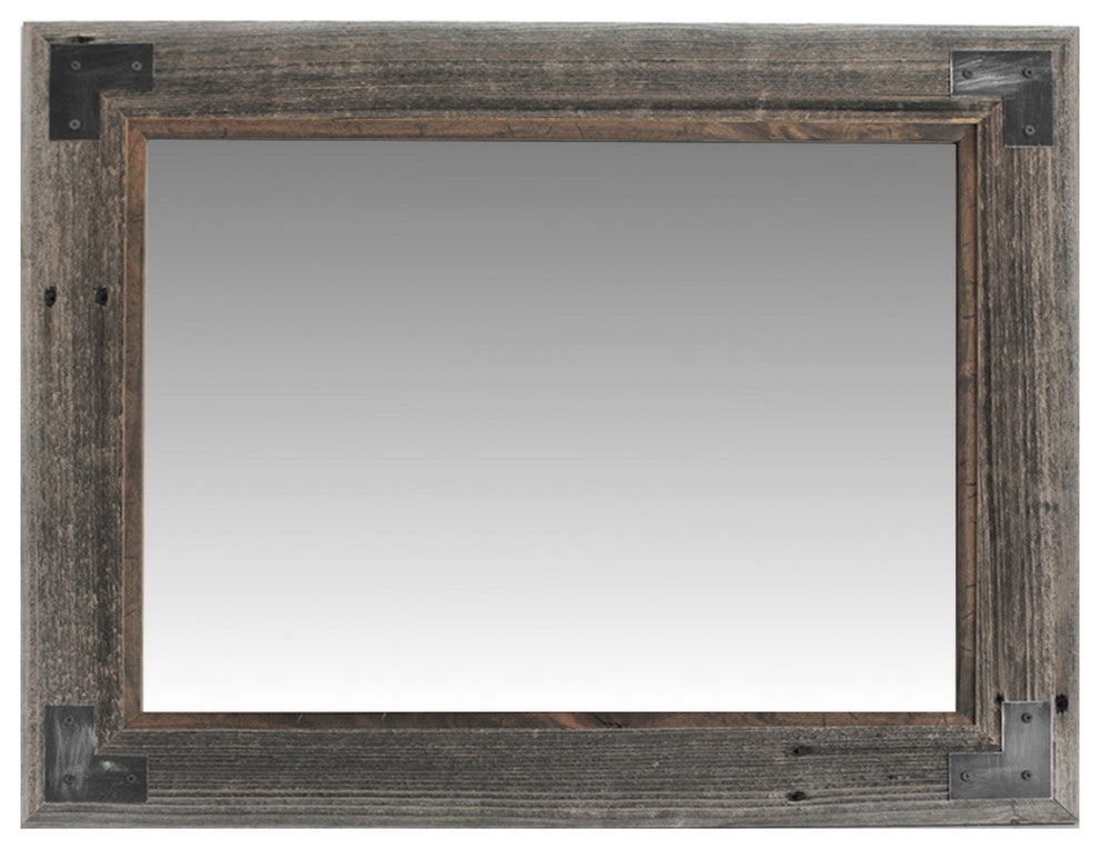 Rustic Bathroom Mirror, Modern Farmhouse Mirror, Ranch Hand Mirror, 30"x40"