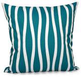Wavy Stripe Decorative Pillow, Lake Blue, 20"x20"