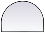 Metal Frame Arch Mirror 33X24 Inch, Black