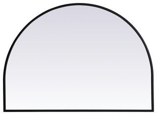 Metal Frame Arch Mirror 33X24 Inch, Black